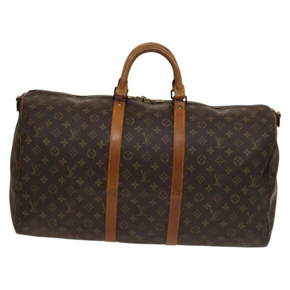 LOUIS VUITTON Monogram Keepall Bandouliere 55 Boston Bag M41414 LV Auth 132834 - Picture 3 of 16